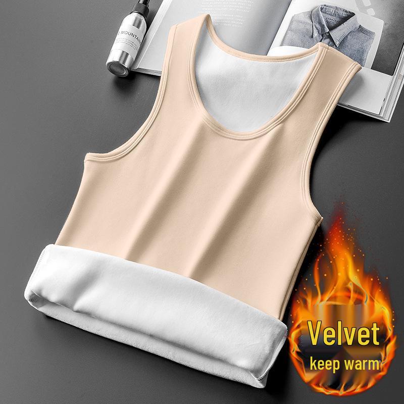 Men's Fleece-Lined Thermal Vest - Sleeveless Winter Layer