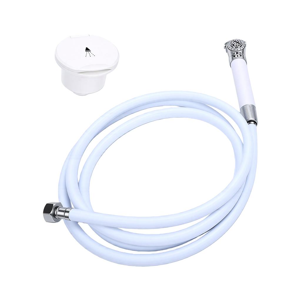 Boat Embedded Shower Head Hand Pressed Stainless Steel Shower Head Sprayer with 2.5M Hose for Marine Yacht