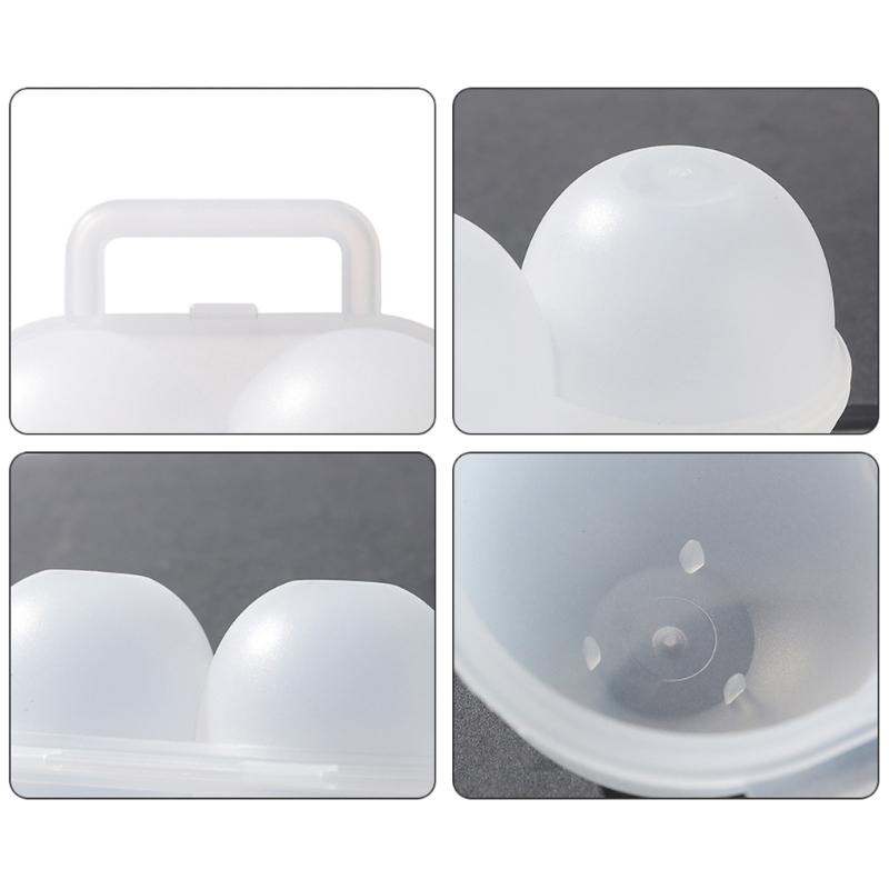Eggs Tray Dispenser Case for Camping Picnics Travel Refrigerator Outdoor, Clear
