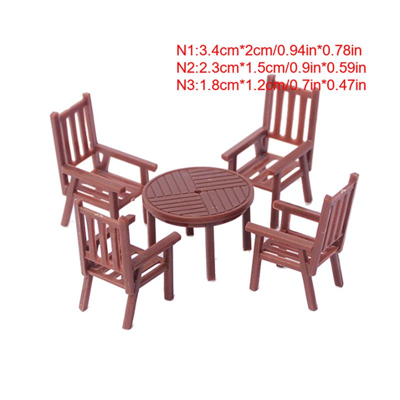 1 Set Of Mini Simulation Table And Chair Model Scene Toy Furniture Accessories