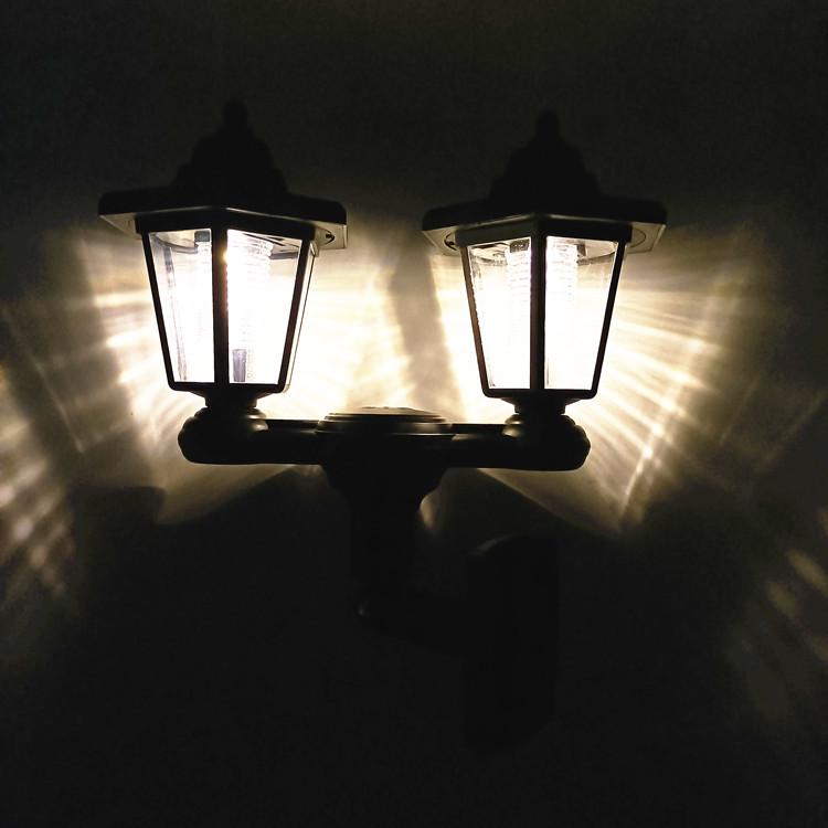 Solar LED Hexagonal Wall Light for Garden and Villa Decoration