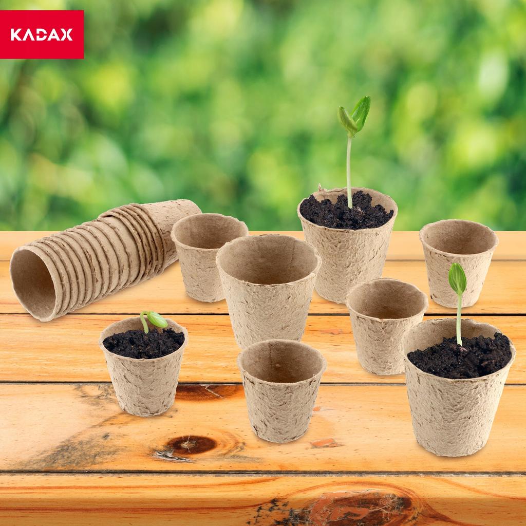 KADAX 60x Doniczki Torfowe Rozsadowe 6cm Biodegradowalne Rozsady Sadzonki