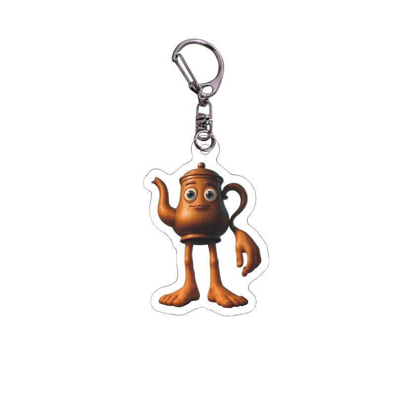 Playful Italian Brainrot Animals Keychains Acrylic Shark Keychain Meme Keyrings Fans Friends Gifts Phone Charms Backpack Pendants