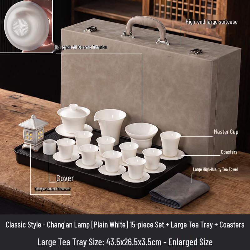 

Elegant Ceramic Gaiwan Tea Set