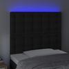 VidaXL Tête de Lit à LED Meuble de Chambre à Coucher Accessoire de Lit Simple Tête de Cadre de Lit Intérieur Noir 3122502