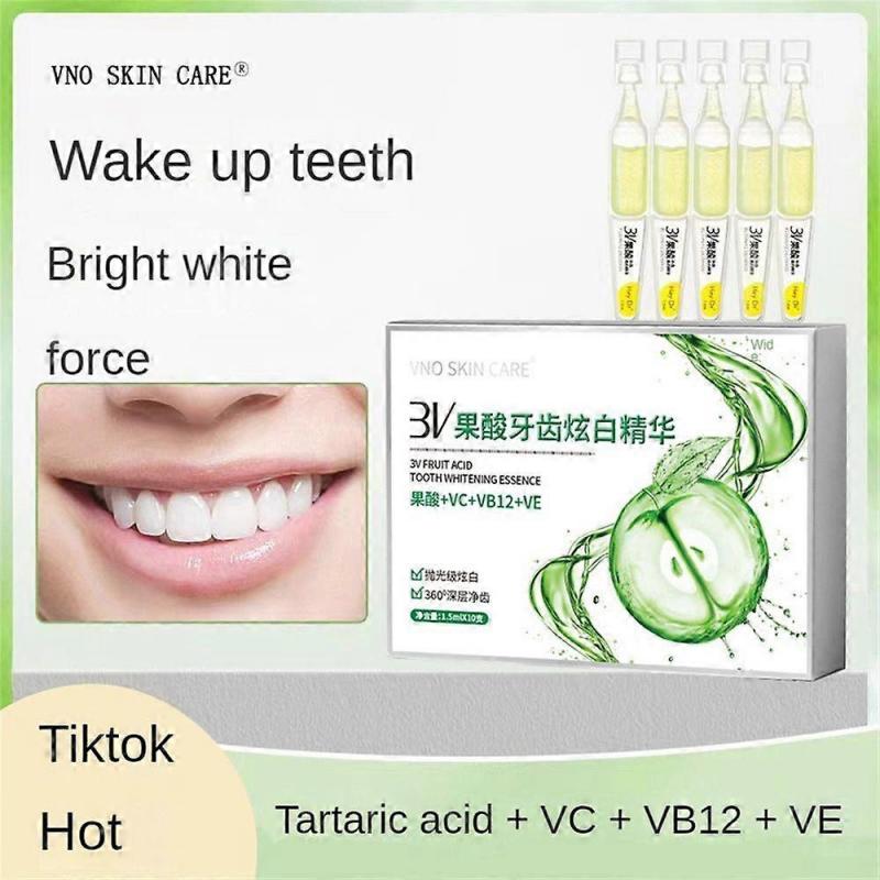Fruit Acid Teeth Whitening Essence Throw Toothpaste Oral Cavity Cleaning Disposable 3V Toothpaste