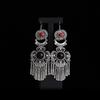 Fashion Retro Bohemian Long Fringed Water Drop Earrings Heavy Industry Creative Ethnic Style Diamond Set High-End Stud Earrings