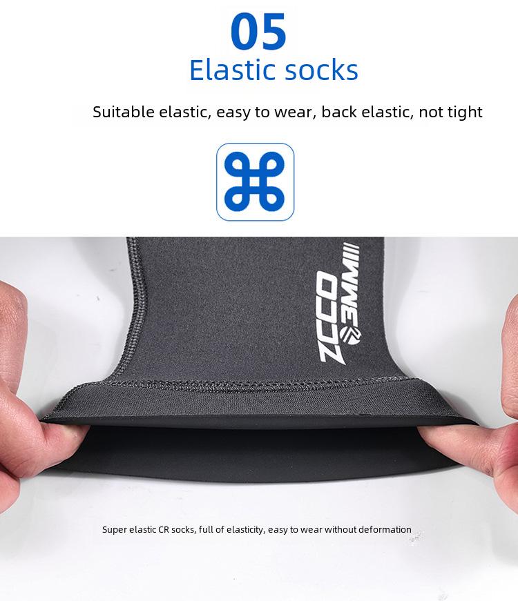 3mm ZCCO Elastic Winter Diving and Anti-Slip Socks with Ankle Support