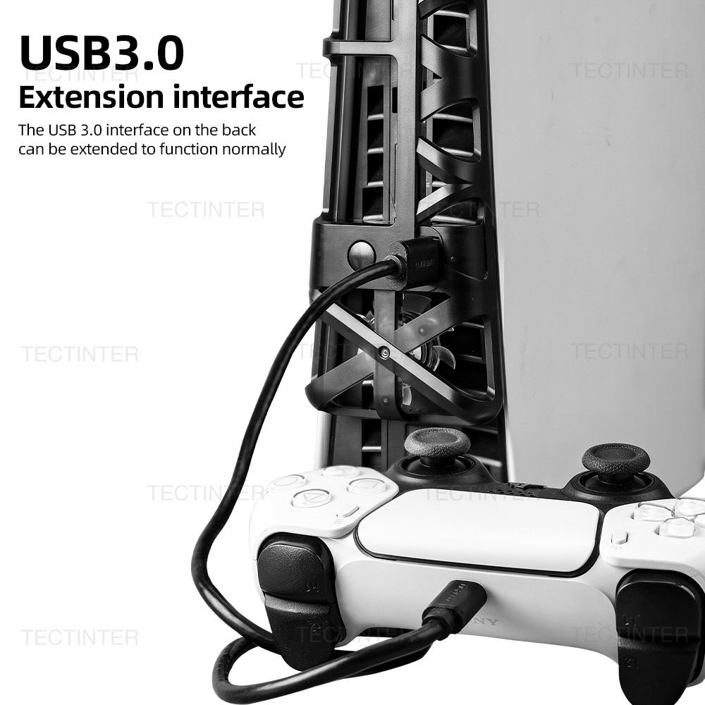 For PS5 Slim Cooling Fans Cooling Fan for Playstation 5 Slim Disc Edition/Digital with USB 3.0 Port for PS5 Accessories