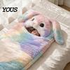 Indoor Outdoor Schlafsack Plüsch Kaninchen Umschlagtasche, Schlappohr Hase Schlummer für Kinder, Gemütliche Winter Tier Nickerchen Matte Sack Zuhause Reise Kindheit