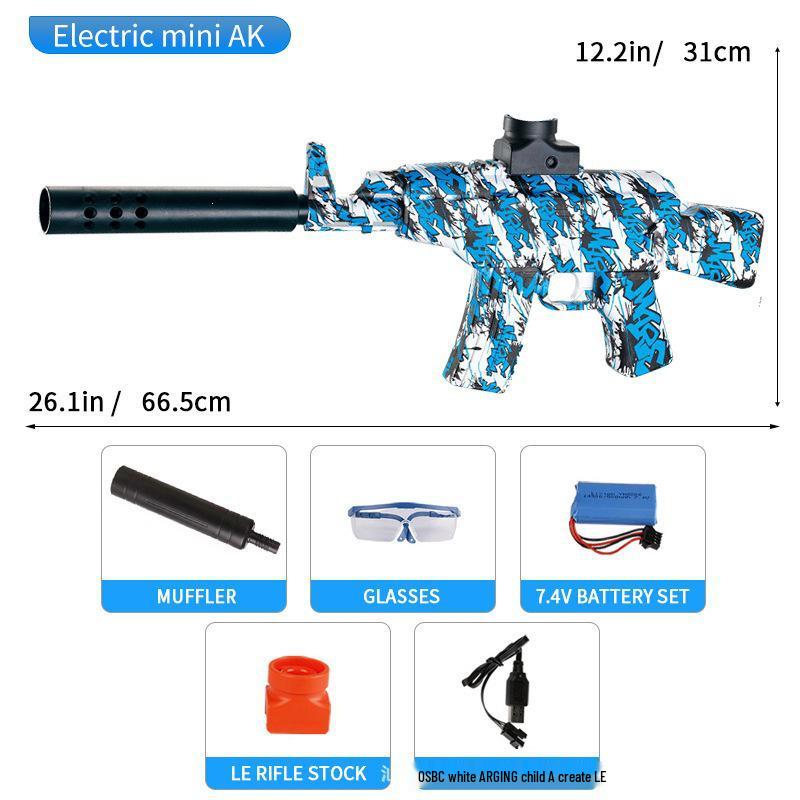 AK47 Electric Graffiti Battle Toy Gun with High-Speed Burst Fire