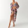 Bikini a tre pezzi a vita alta Euro-Americano Cross-Border 2026 con Copricostume Protezione Solare