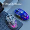 Free Wolf A2 Dual-Mode RGB Wireless Bluetooth Transparent Gaming Mouse