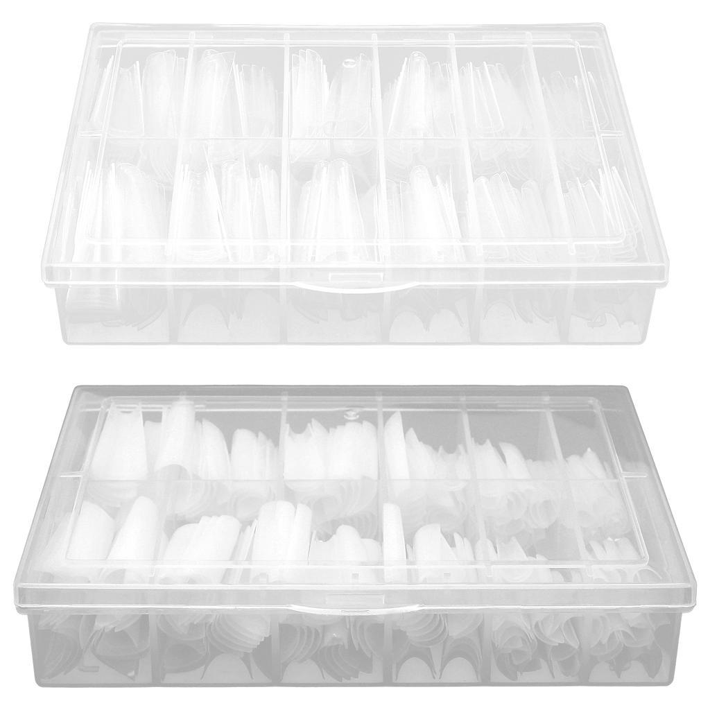 240pcs Extra Long Nail Tips Artificial French False Nail Tips for Nail Salon