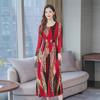 Leopardenmuster Slim Fit Koreanischer Stil Overknee-Kleid (Herbst 2020)