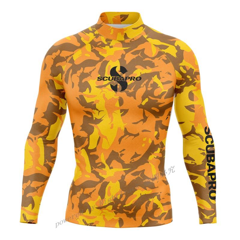 Mens Long Sleeve Rash Guard Quick Dry Compression Surfing Shirt Adult Swim Team Training Top