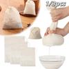 1/3pcs Reusable Cotton Food Filter Bag Drawstring Type Medicine Herbal Spice Strainer Soup Mesh Filter Kitchen Food Filter Bags