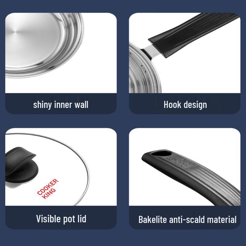 COOKER KING 16cm 304 Stainless Steel Saucepan