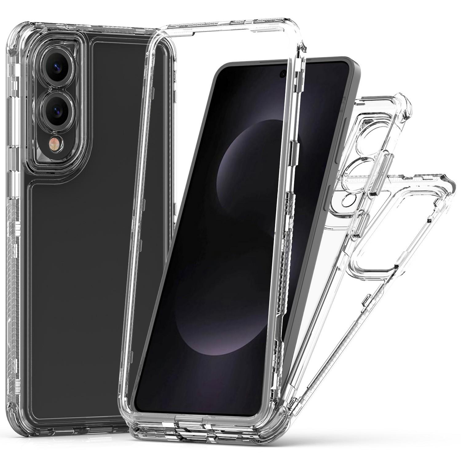 

Для Samsung Galaxy S25 Edge Чохол 3 в 1 Знімний Протиударний Прозорий ПК+ТПУ Задня Кришка Телефону As Shown A