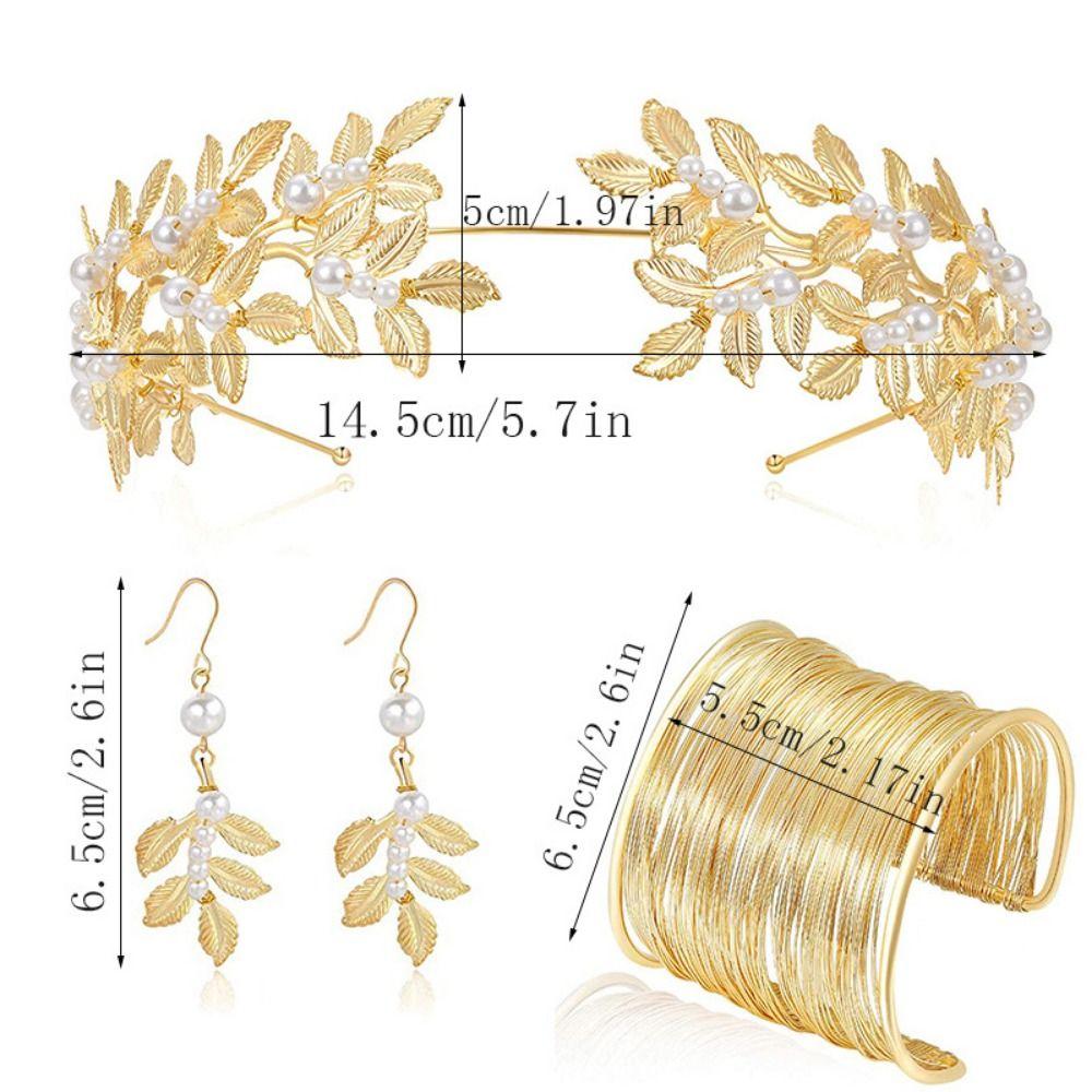 Bridal Earrings Greek Goddess Hair Jewelry Baroque Rhinestone Jewelry Set  Party Dress Up