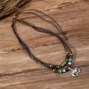 Turquoise Ethnic Summer Collarbone Necklace - Retro Style Women's Jewelry