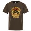 I Like My Motorcycle And Maybe 3 People T-Shirts Men Casual Loose Clothing Oversized Summer Tops Cotton Cartoon Mens Tshirts