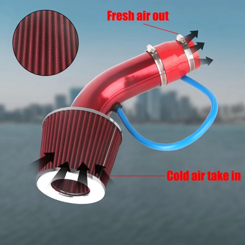 76mm/3Inch Aluminum Universal Car Accessories Turbo Induction Pipe Tube Kit Car Cold Air Intake System