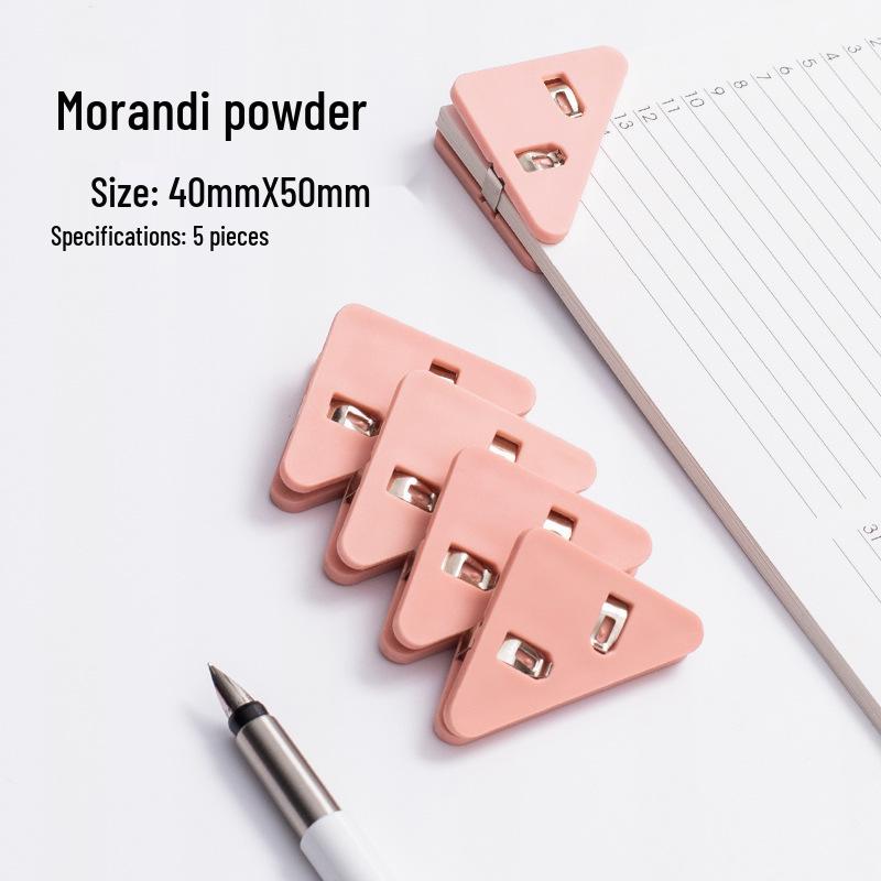 Transparent Triangle Corner Paper Clip - Office & Student Organizer