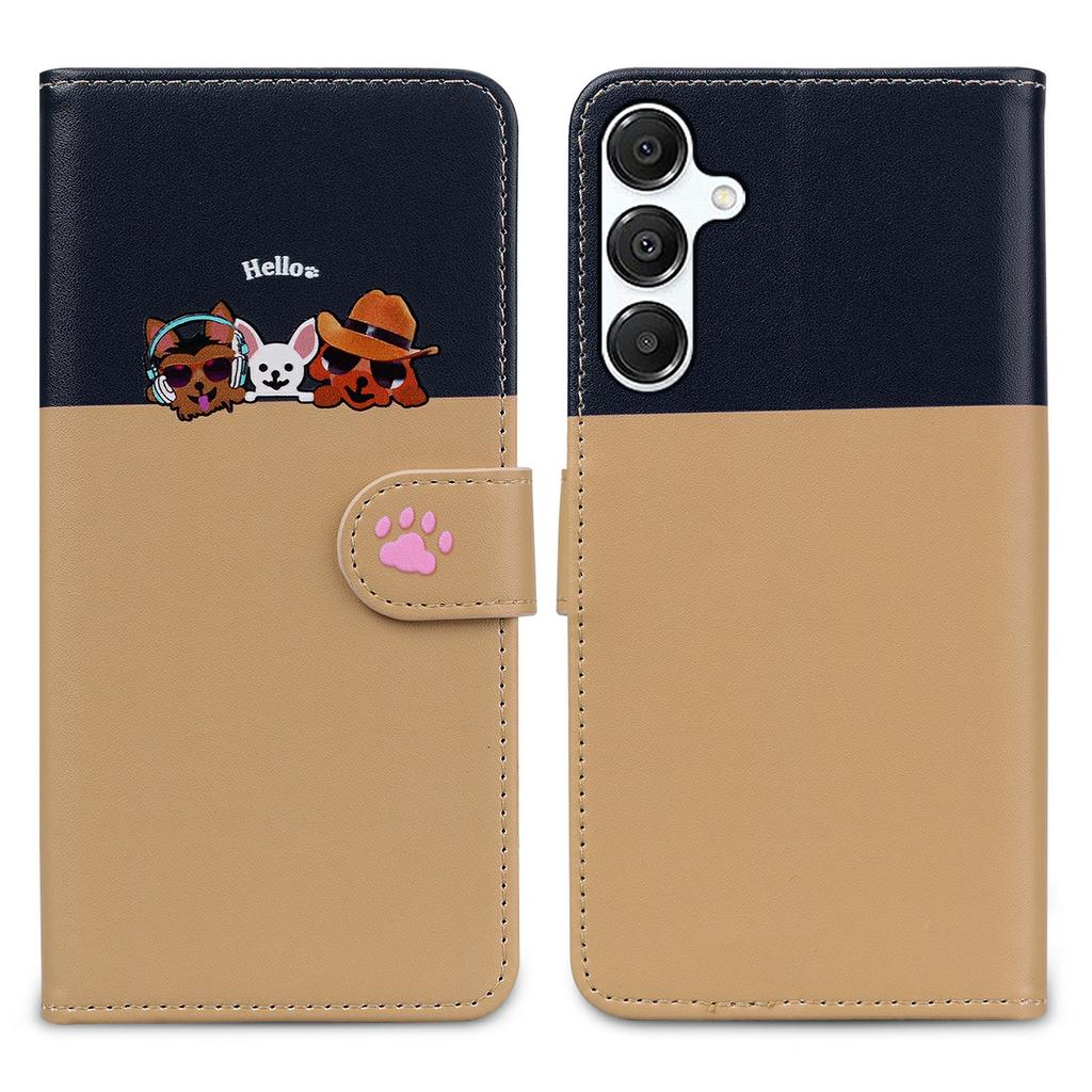 Cartoon Pet Series for Samsung Galaxy A16 5G/4G/A26 5G Wallet Phone Case Splicing Leather Flip Cover