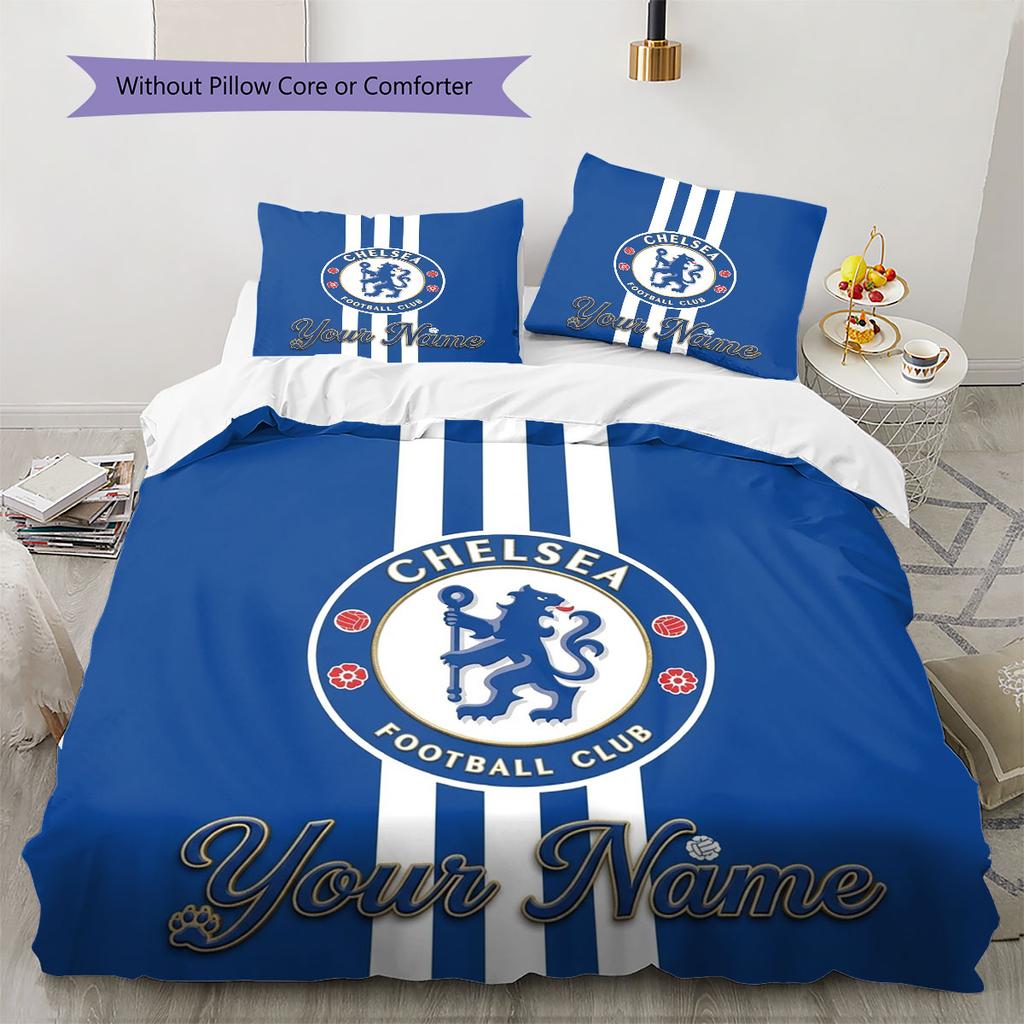 Chelsea F Custom Name Pattern Bedding,Quilt Set Quilt Cover Pillowcase Home Birthday Gift(1 * duvet cover + 2 * pillowcase, without core)