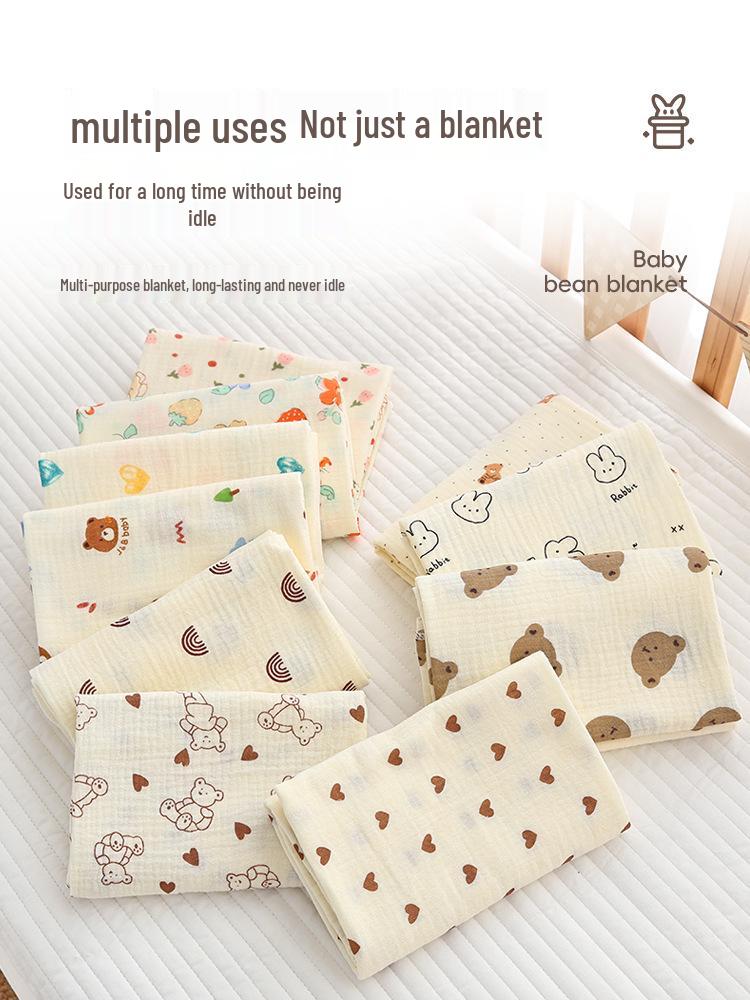 Double-Layer Cotton Cartoon Baby Swaddle: Breathable, Lightweight Swaddling Blanket for Infants & Toddlers