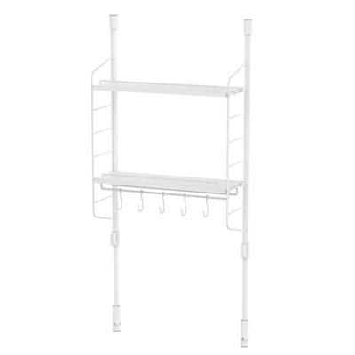 HEIAN SHINDO Scaffale a Tensione per Cucina con Vassoio e Gancio Opaco Altezza Larghezza Heian Shindo Kogyo Set, Medio, Bianco, 70-105cm, 39.5cm, SPL-2WH,