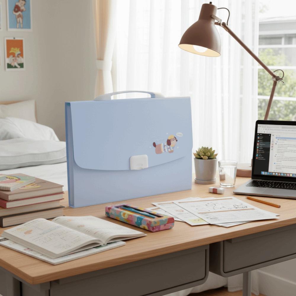 13 Pockets Expanding File Folder Large Capacity Portable Organ Bag  Office Organization