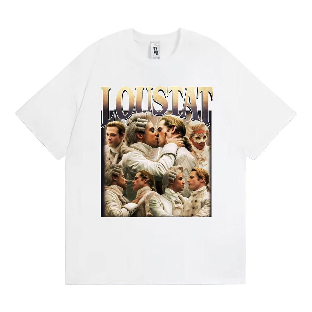 Interview Vampire Loustat Vintage Unisex T Shirt Men Women Fashion Hip Hop Oversized T Shirts Summer Short Sleeve Cotton Tshirt
