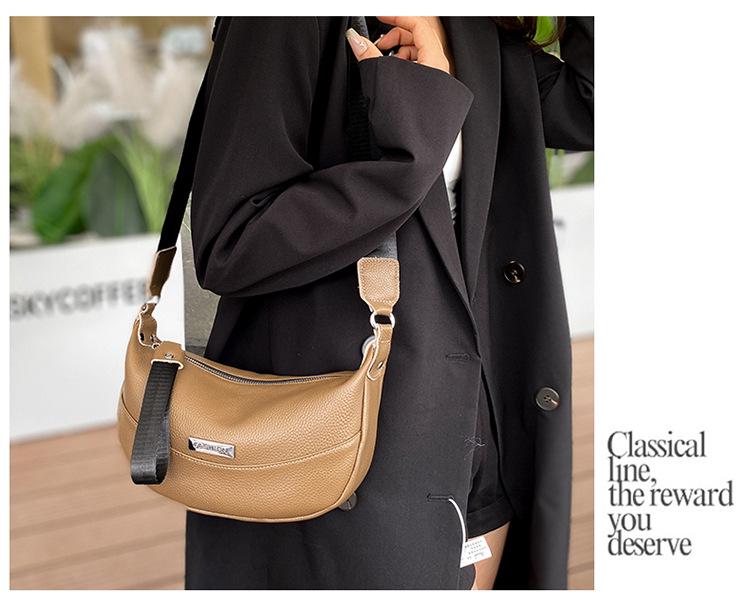 2025 Autumn/Winter Women's Top Layer Cowhide Shoulder Crossbody Bag