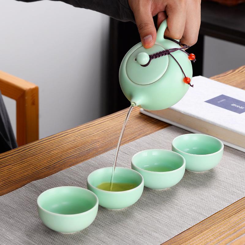 Matt Portable Travel Tea Set Opening Event Free Gift Kung Fu Tea Set