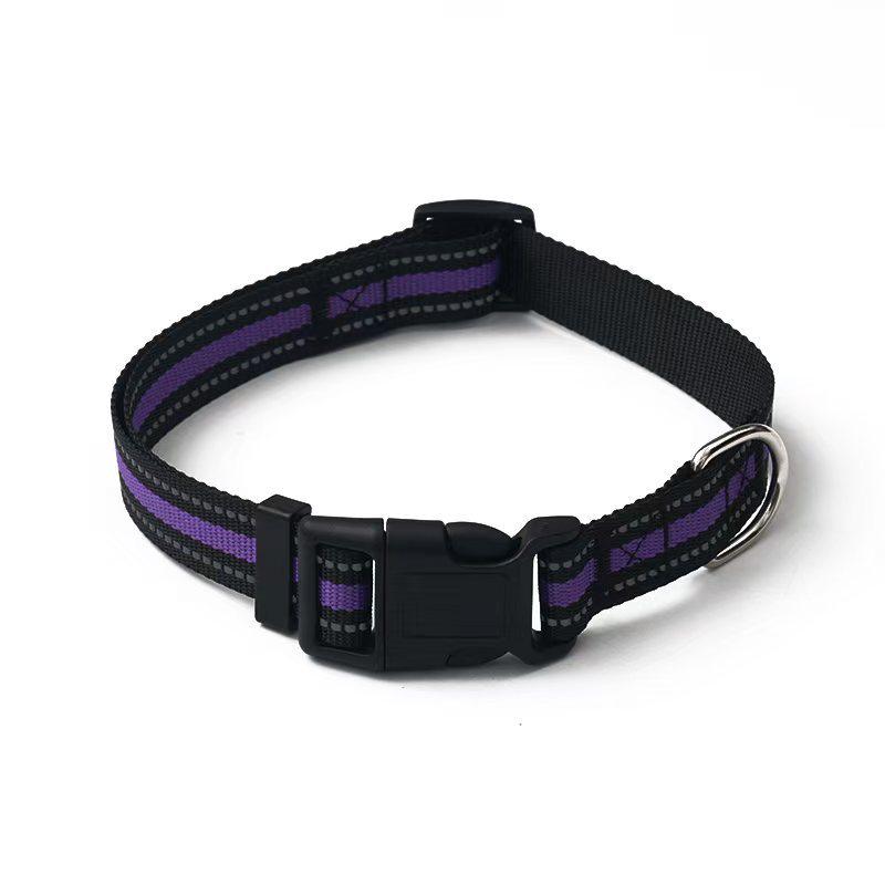 Reflective Adjustable Dog Collar for Nighttime Safety, Anti-Lost Design, Suitable for Small and Large Dogs