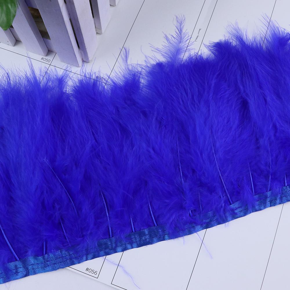 1Meter Colorful Turkey Marabou Feathers Trim Ribbon 10-15cm for Wedding Clothing Party Dress DecorationSewing Plumes
