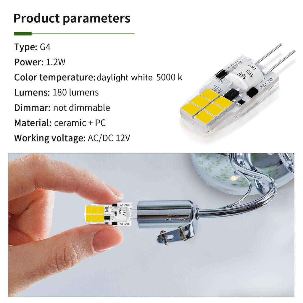 4/8pcs G4LED Plug-in Bulb Super Bright Light Source LED Energy Saving Small Light Bulb Suitable For Pendant Light Crystal Lamp