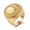 Threaded Simple Exaggerated Temperament Advanced Design Titanium Steel Rings Fashionable Ladies Hand Jewelry