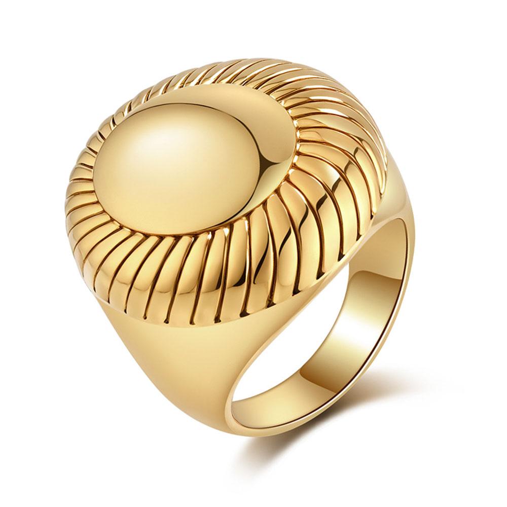 

Threaded Simple Exaggerated Temperament Advanced Design Titanium Steel Rings Fashionable Ladies Hand Jewelry 10