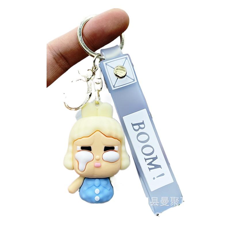 Crybaby Doll Pendant Keychain 3D Cartoon Soft Plastic Girl Bag Hanging Decoration Crybaby Crybaby Blind Box