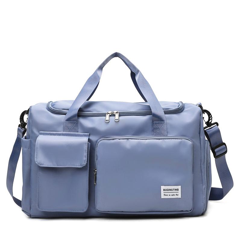 Large Capacity Fitness Bag with Wet/Dry Shoe Compartment, Oxford Cloth, Custom Logo Available.