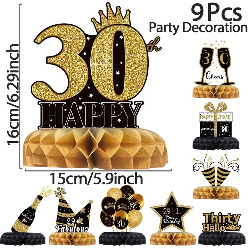 1pc Gold Black Table Cloth Large Disposable Table Cover Glitter Happy Birthday Tablecloths Kids Adult Birth Plastic Tables Cloth