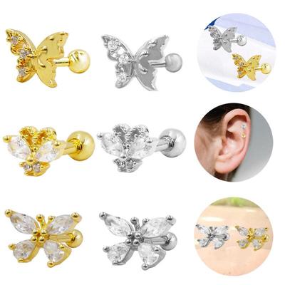 Gaibei European-American Butterfly Design Ear Bone Stud Earrings