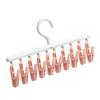 Socks    Multifunctional 360 Degree Rotating 10 Clips Socks Drying Rack for Dormitory Home Balcony
