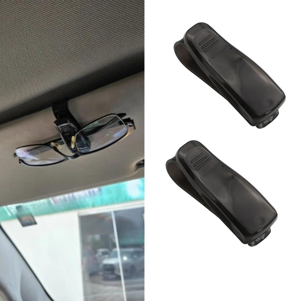 1/2/3/4/5pcs Universal Auto Sun Visor Glasses Holder Car Box Sunglasses Clip Card Ticket Holder Stand Fastener Case Eyeglasses