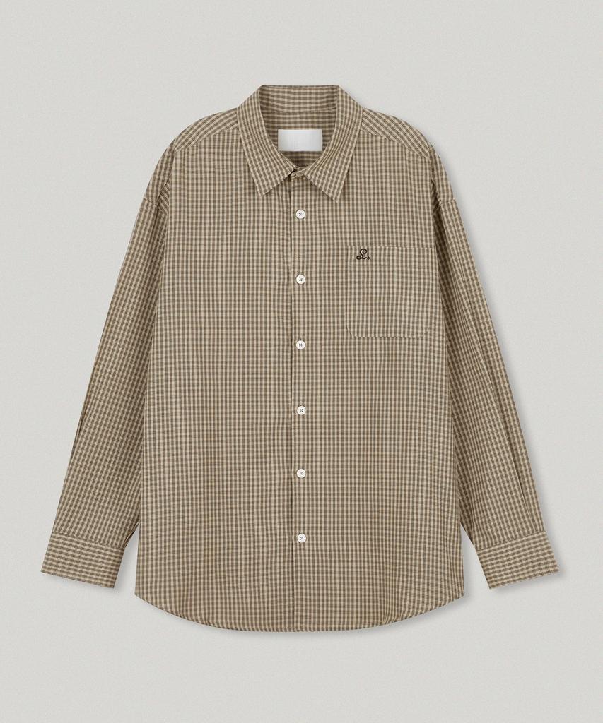 LEUNI Classic Check Shirt - Beige