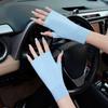 Dünne Sonnenschutzhandschuhe Einfarbig Anti-UV Fingerlose Handschuhe Mode Sonnenschutz-Fäustlinge Sommer