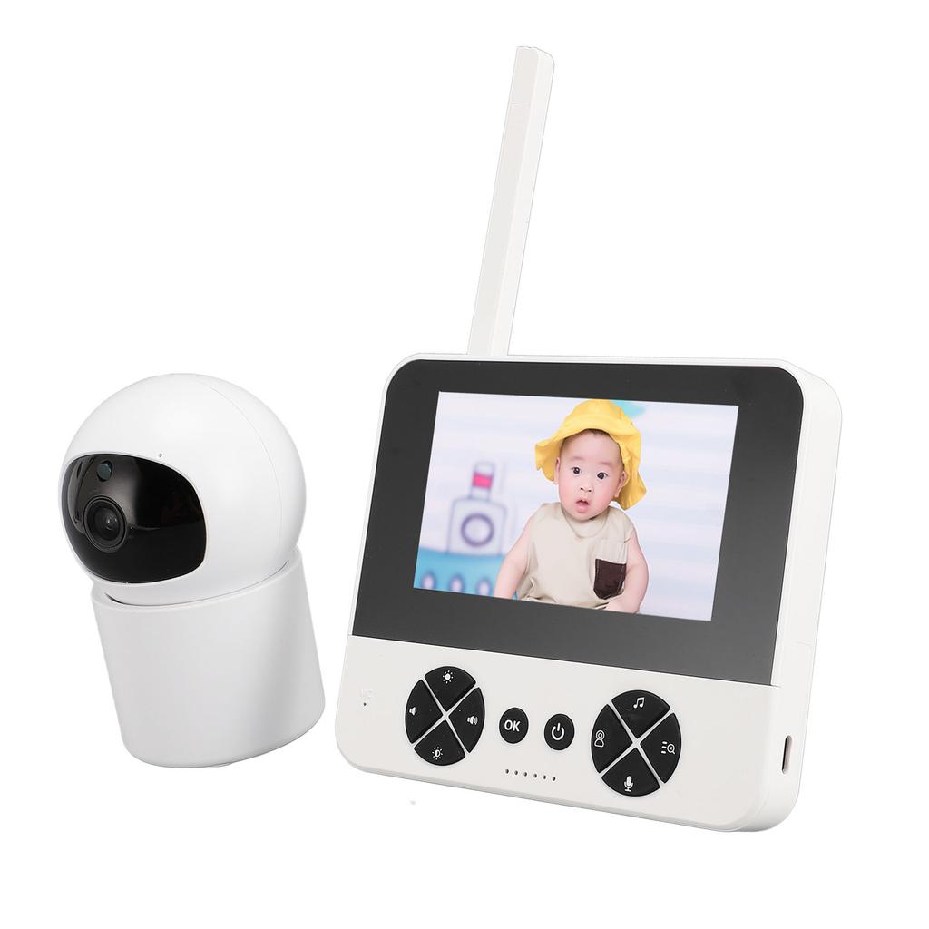Baby Monitoring Camera 4.3in HD Screen 2 Way Intercom Night Vision Adjustable Angle Baby Monitoring